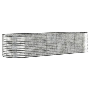 vidaXL Raised Garden Bed Galvanized Steel 322x100x68 cm Silver