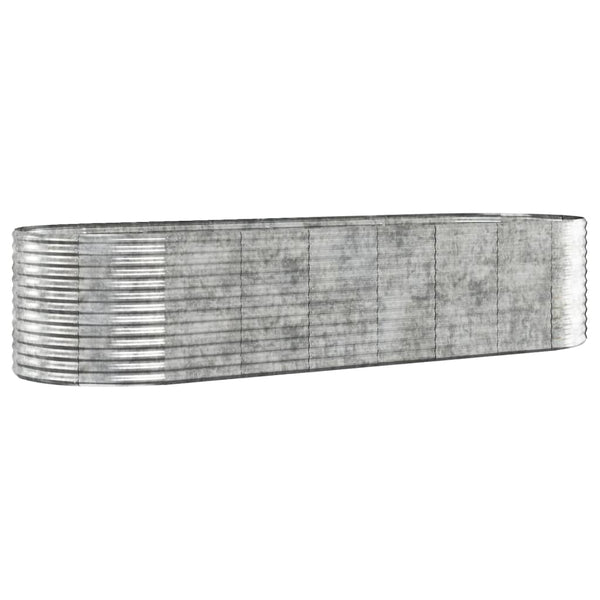 vidaXL Raised Garden Bed Galvanized Steel 322x100x68 cm Silver
