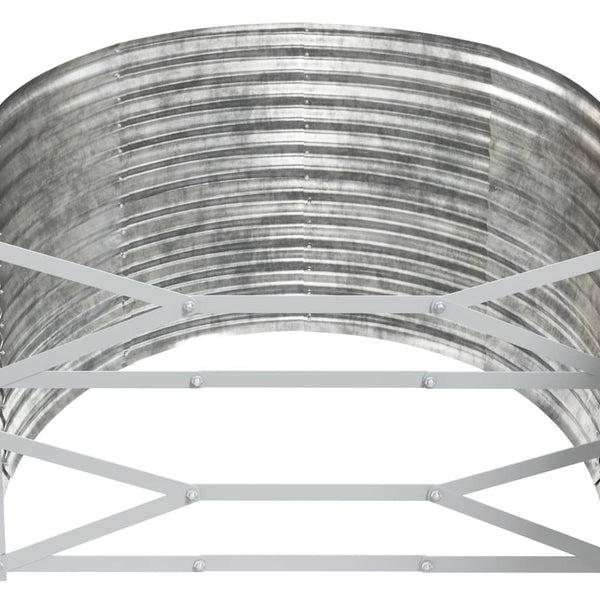vidaXL Raised Garden Bed Galvanized Steel 322x100x68 cm Silver