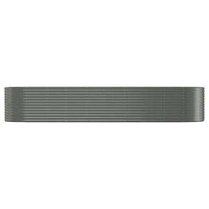 vidaXL Raised Garden Bed Galvanized Steel 396x100x68 cm Gray
