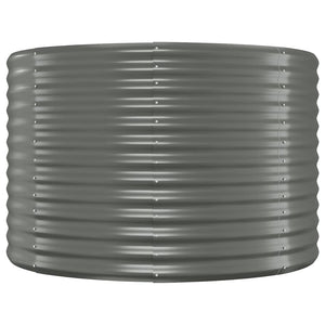 vidaXL Raised Garden Bed Galvanized Steel 396x100x68 cm Gray