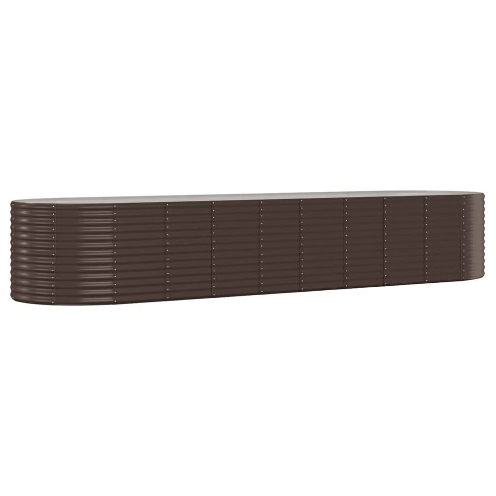 vidaXL Raised Garden Bed Galvanized Steel 396x100x68 cm Brown