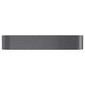 vidaXL Raised Garden Bed Galvanized Steel 396x100x68 cm Anthracite
