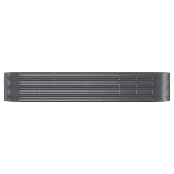 vidaXL Raised Garden Bed Galvanized Steel 396x100x68 cm Anthracite