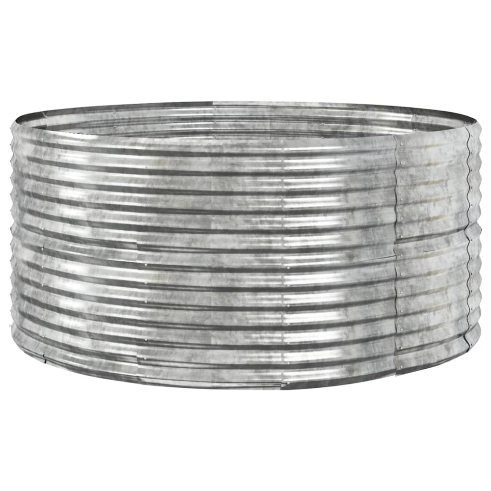 vidaXL Raised Garden Bed Silver 140x140x68 cm Galvanized Steel