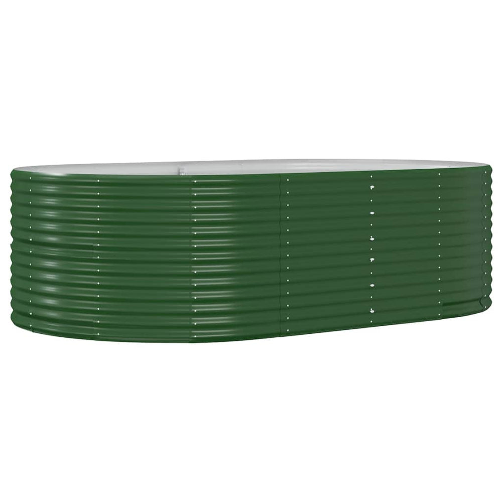 vidaXL Garden Raised Bed Green 212 x 140 x 68 cm Galvanized Steel