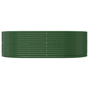 vidaXL Garden Raised Bed Green 212 x 140 x 68 cm Galvanized Steel