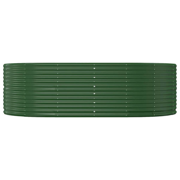 vidaXL Garden Raised Bed Green 212 x 140 x 68 cm Galvanized Steel