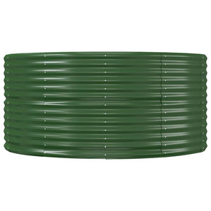 vidaXL Garden Raised Bed Green 212 x 140 x 68 cm Galvanized Steel