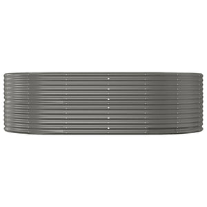 vidaXL Raised Garden Bed Grey 212x140x68 cm Galvanized Steel