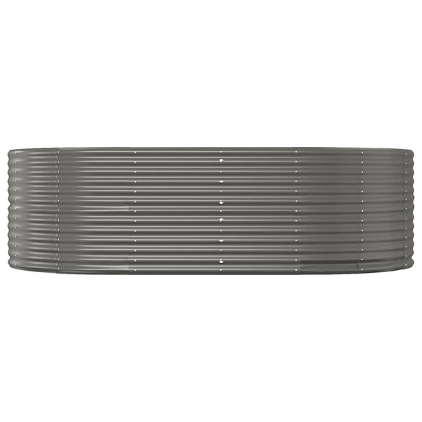 vidaXL Raised Garden Bed Grey 212x140x68 cm Galvanized Steel