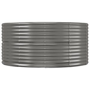 vidaXL Raised Garden Bed Grey 212x140x68 cm Galvanized Steel