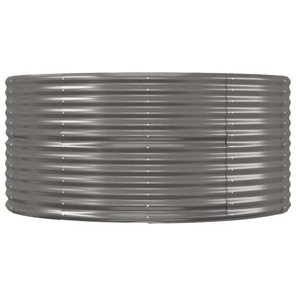 vidaXL Raised Garden Bed Grey 212x140x68 cm Galvanized Steel