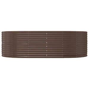vidaXL Raised Garden Bed Brown 212x140x68 cm Galvanized Steel