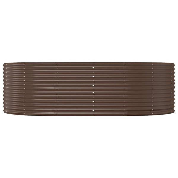 vidaXL Raised Garden Bed Brown 212x140x68 cm Galvanized Steel
