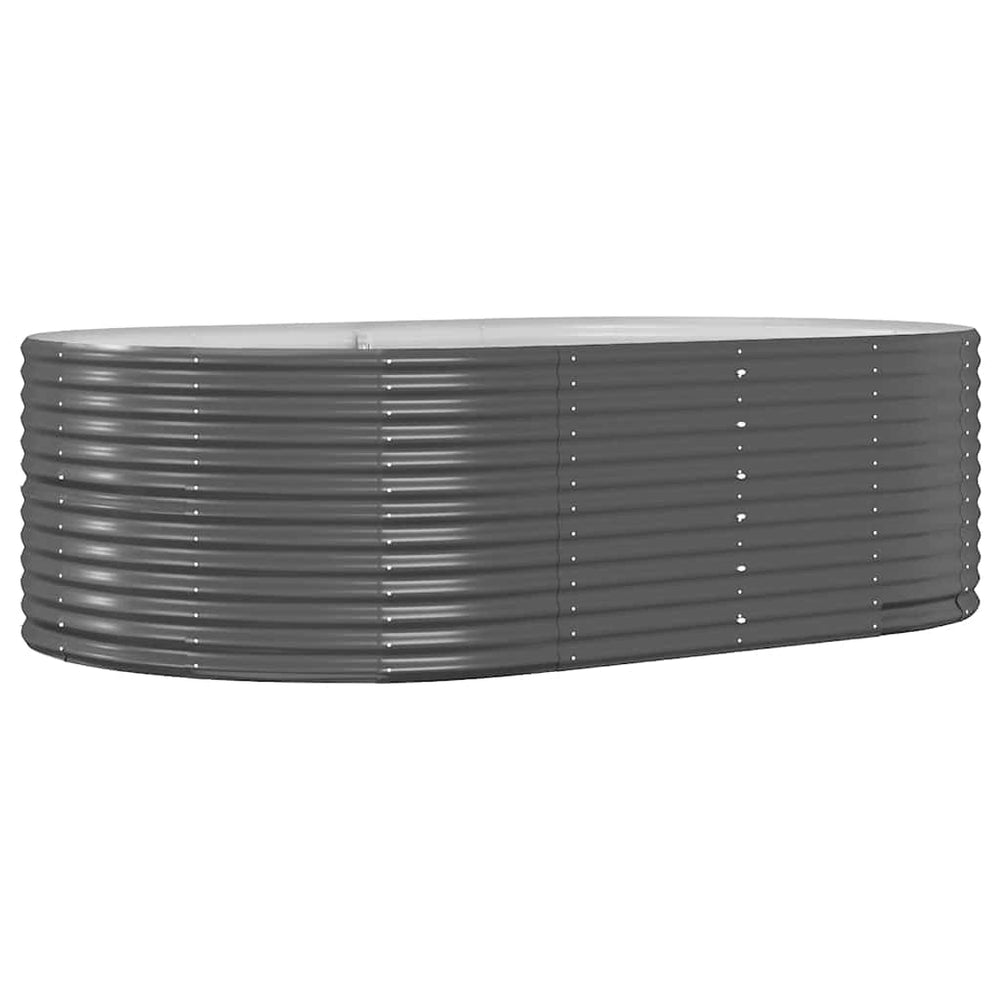 vidaXL Garden Raised Bed Anthracite 212 x 140 x 68 cm Galvanized Steel