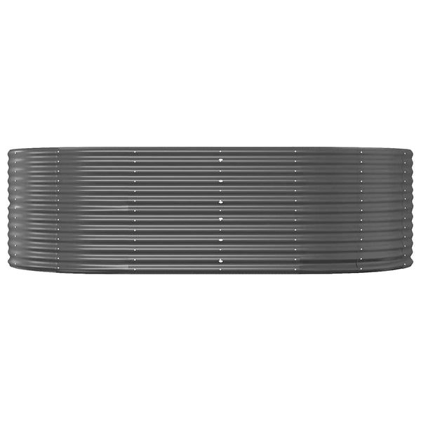 vidaXL Garden Raised Bed Anthracite 212 x 140 x 68 cm Galvanized Steel