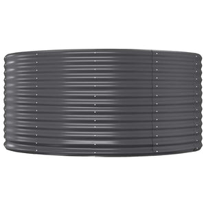vidaXL Garden Raised Bed Anthracite 212 x 140 x 68 cm Galvanized Steel