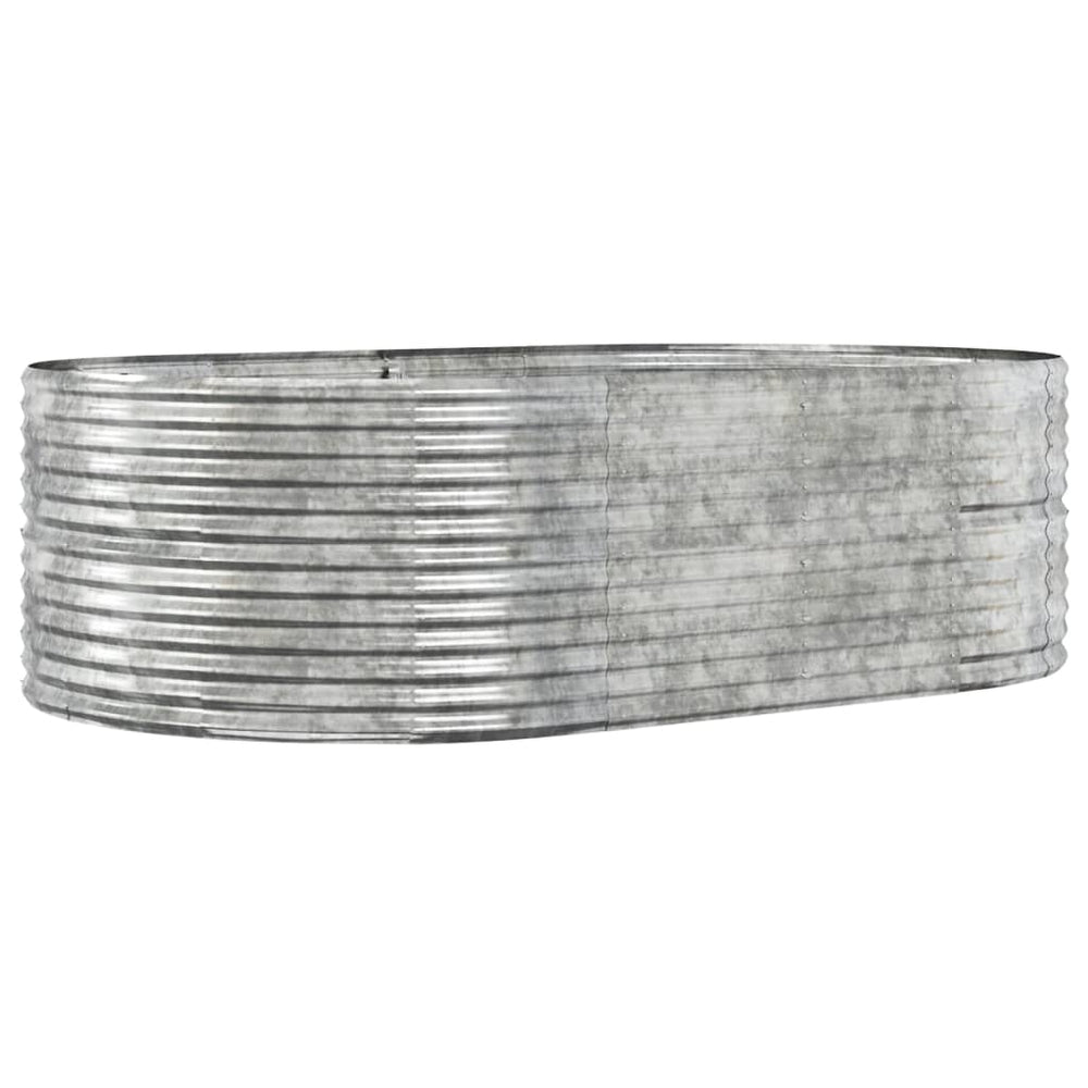 vidaXL Raised Garden Bed Silver 212x140x68 cm Galvanized Steel