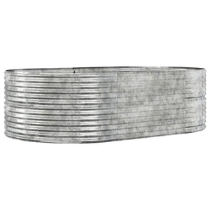 vidaXL Raised Garden Bed Silver 212x140x68 cm Galvanized Steel