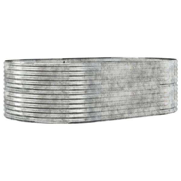 vidaXL Raised Garden Bed Silver 212x140x68 cm Galvanized Steel