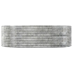 vidaXL Raised Garden Bed Silver 212x140x68 cm Galvanized Steel