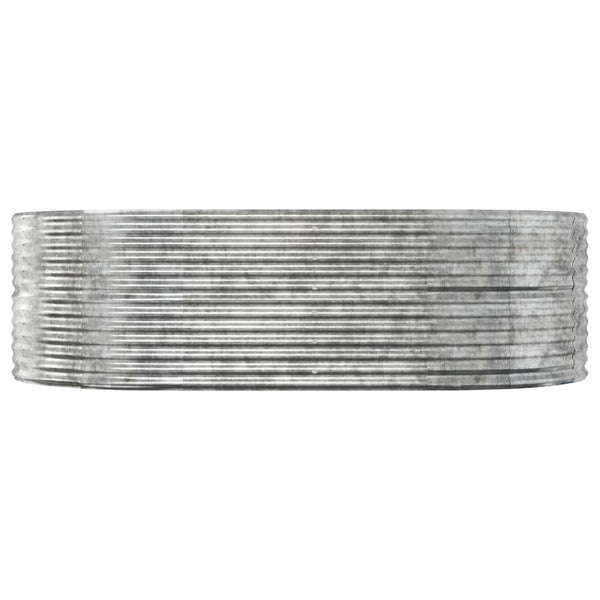 vidaXL Raised Garden Bed Silver 212x140x68 cm Galvanized Steel