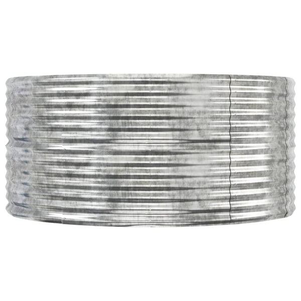 vidaXL Raised Garden Bed Silver 212x140x68 cm Galvanized Steel