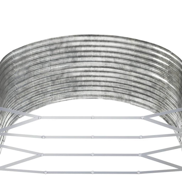 vidaXL Raised Garden Bed Silver 212x140x68 cm Galvanized Steel