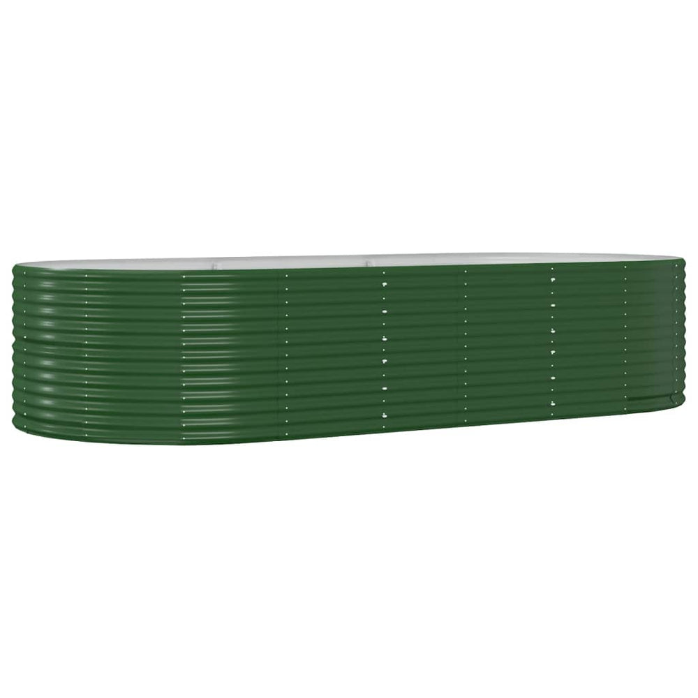vidaXL Raised Garden Bed Green 291x140x68 cm Galvanized Steel