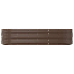 vidaXL Raised Garden Bed Brown 291x140x68 cm Galvanized Steel
