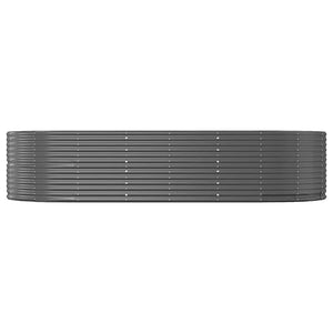 vidaXL Raised Garden Bed Anthracite 291x140x68 cm Galvanized Steel