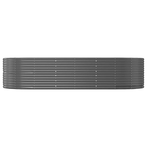 vidaXL Raised Garden Bed Anthracite 291x140x68 cm Galvanized Steel
