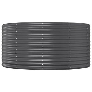 vidaXL Raised Garden Bed Anthracite 291x140x68 cm Galvanized Steel