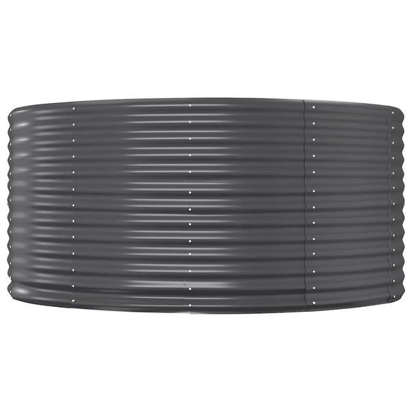 vidaXL Raised Garden Bed Anthracite 291x140x68 cm Galvanized Steel