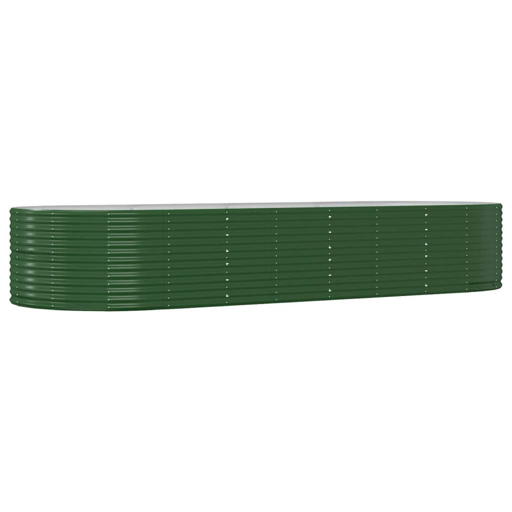 vidaXL Raised Garden Bed Green 367x140x68 cm Galvanized Steel