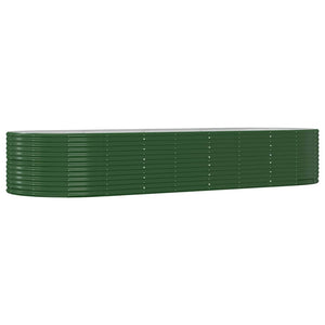 vidaXL Raised Garden Bed Green 367x140x68 cm Galvanized Steel