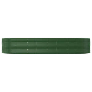vidaXL Raised Garden Bed Green 367x140x68 cm Galvanized Steel