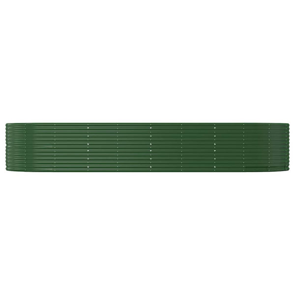 vidaXL Raised Garden Bed Green 367x140x68 cm Galvanized Steel