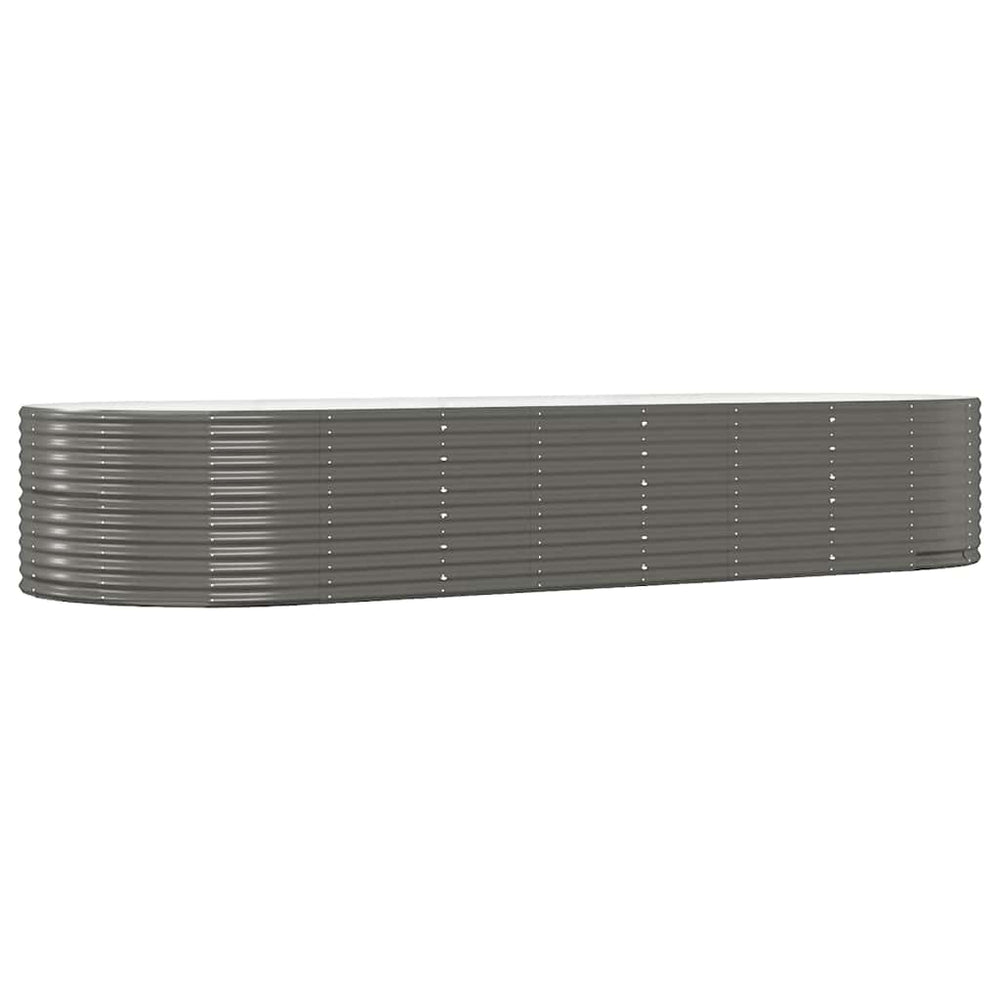vidaXL Raised Garden Bed Gray 367x140x68 cm Galvanized Steel