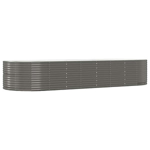 vidaXL Raised Garden Bed Gray 367x140x68 cm Galvanized Steel