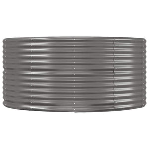 vidaXL Raised Garden Bed Gray 367x140x68 cm Galvanized Steel
