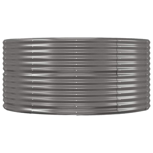 vidaXL Raised Garden Bed Gray 367x140x68 cm Galvanized Steel