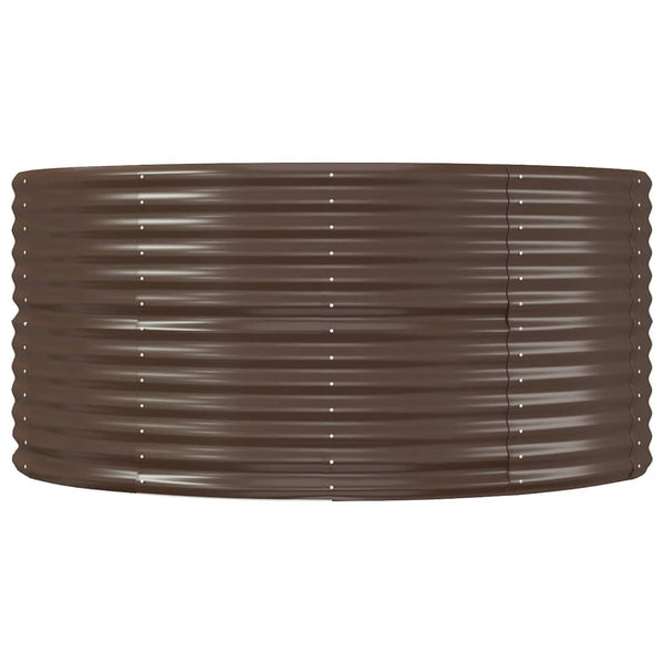 vidaXL Raised Garden Bed Brown 367x140x68 cm Galvanized Steel