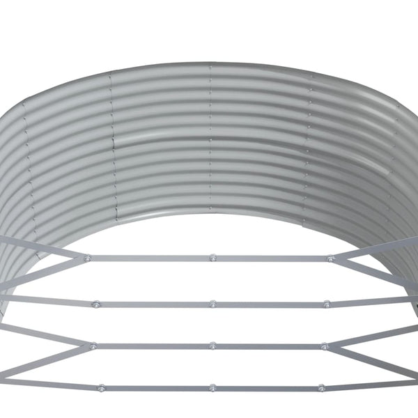 vidaXL Raised Garden Bed Brown 367x140x68 cm Galvanized Steel