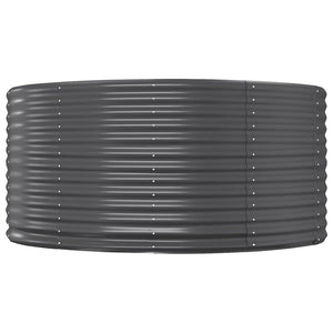 vidaXL Raised Garden Bed Anthracite 367x140x68 cm Galvanized Steel