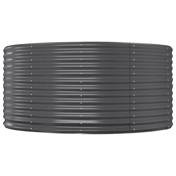 vidaXL Raised Garden Bed Anthracite 367x140x68 cm Galvanized Steel