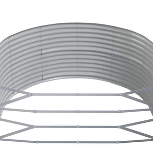 vidaXL Raised Garden Bed Anthracite 367x140x68 cm Galvanized Steel
