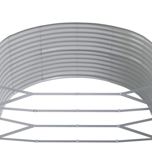 vidaXL Raised Garden Bed Anthracite 367x140x68 cm Galvanized Steel