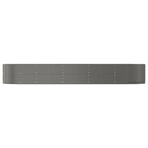vidaXL Raised Garden Bed Grey 447x140x68 cm Galvanized Steel